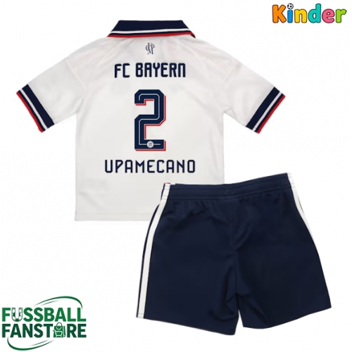 Bayern Munich Dayot Upamecano #2 Replik Auswärtstrikot Kinder 2026-27 Kurzarm (+ Kurze Hosen)